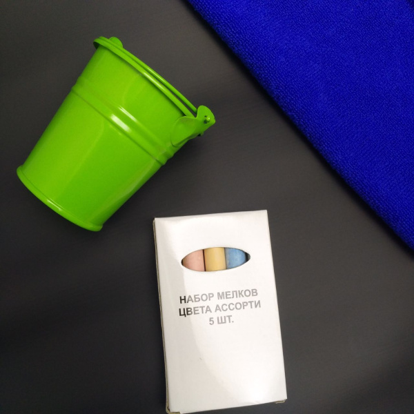 Доска на холодильник магнитно-меловая 30х40 см "Teddy Bear" с набором аксессуаров / Доска МИШКА